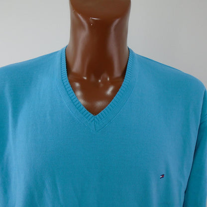 Men's Sweater Tommy Hilfiger. Blue. XXL. Used. Good