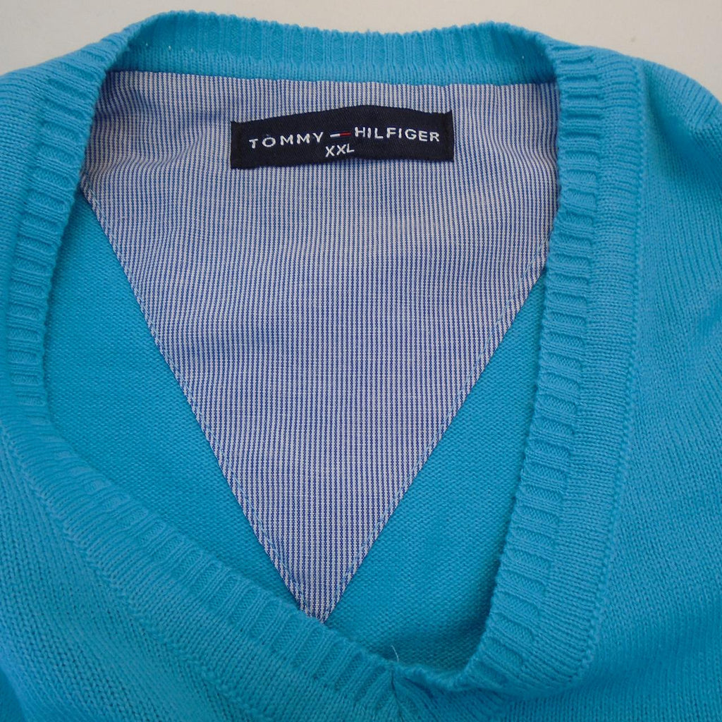 Men's Sweater Tommy Hilfiger. Blue. XXL. Used. Good