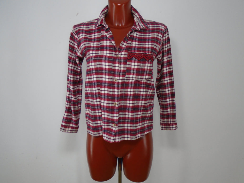 Women's Shirt Zara. Colour: Bordeaux. Size: S.