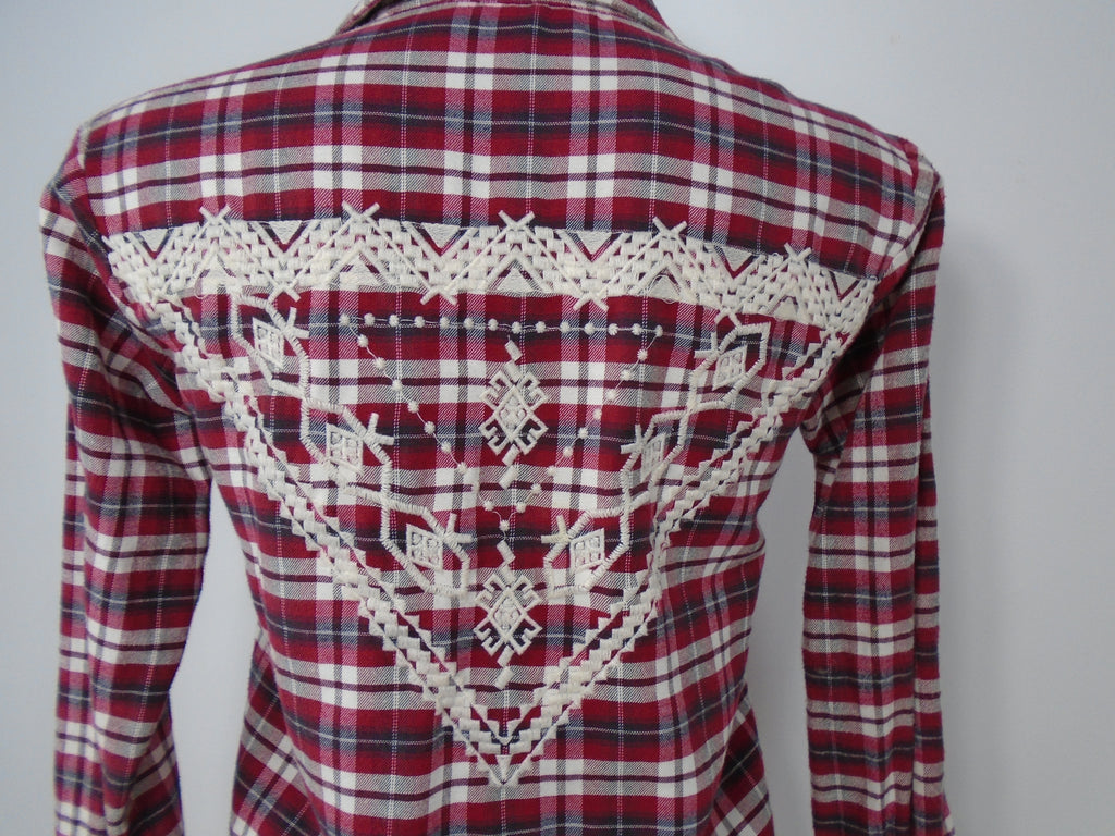 Women's Shirt Zara. Colour: Bordeaux. Size: S.