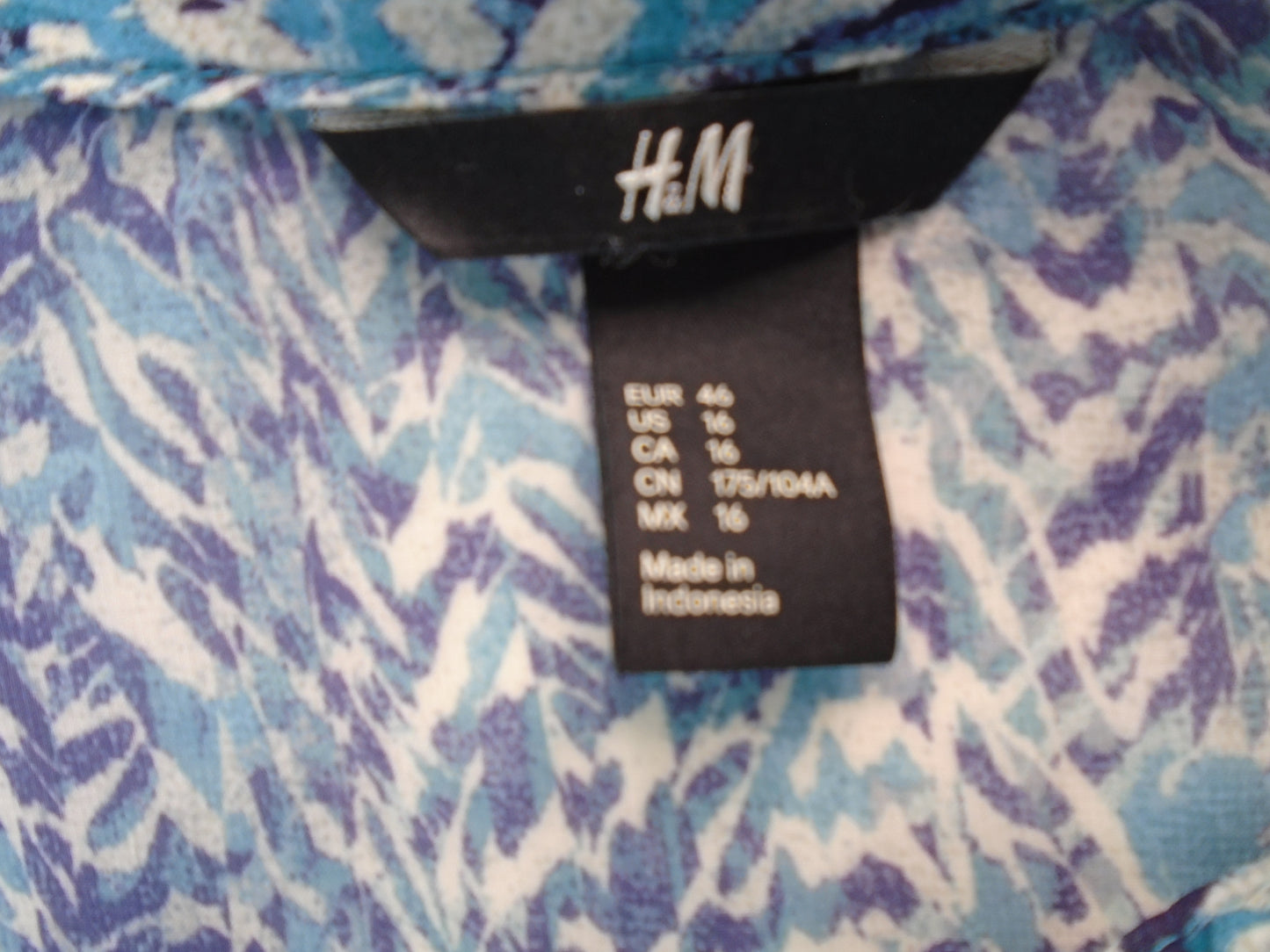Women's Blouse H&M. Dark blue. XXL. Used. Very good condition