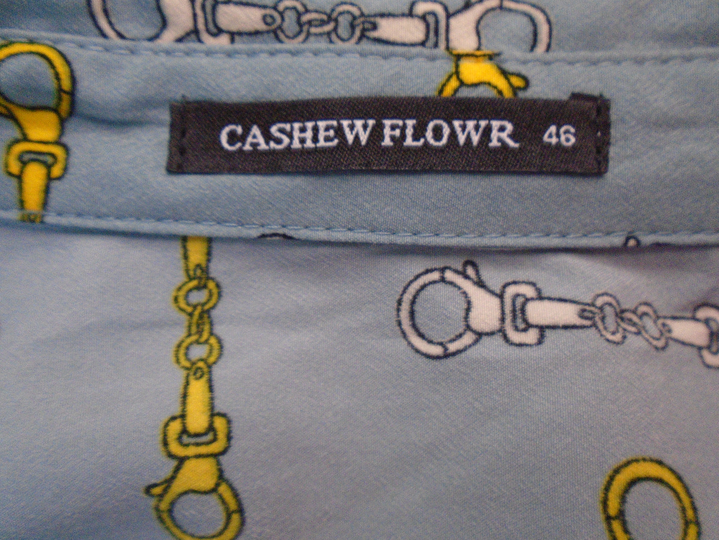Women's Shirt Cashew. Blue. M. Used. Good condition