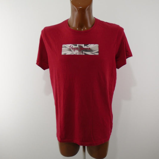 Men's T-Shirt Pepe Jeans. Red. M. Used. Good