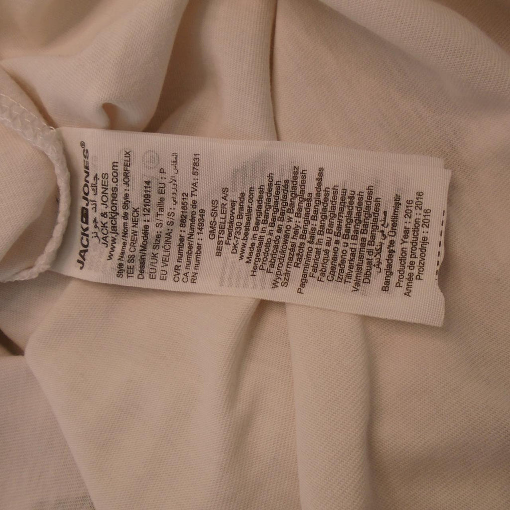 Men's T-Shirt Jack & Jones. White. S. Used. Good