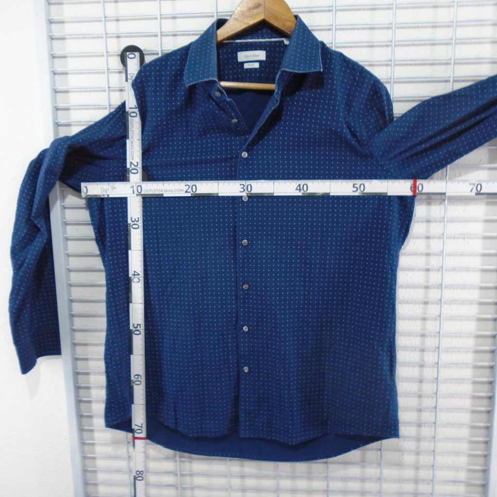 Chemise Homme Calvin Klein. Bleu foncé. M. Utilisé. Bien