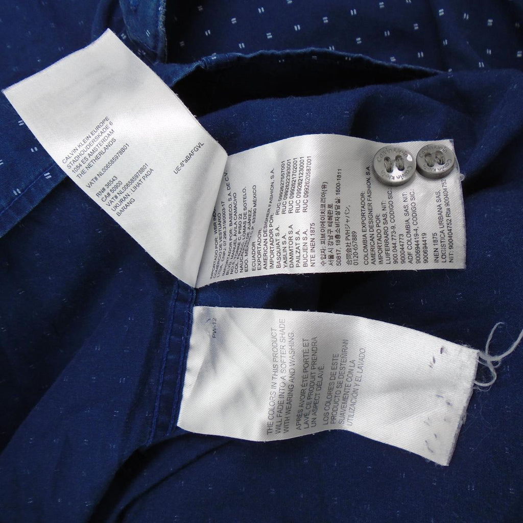 Chemise Homme Calvin Klein. Bleu foncé. M. Utilisé. Bien