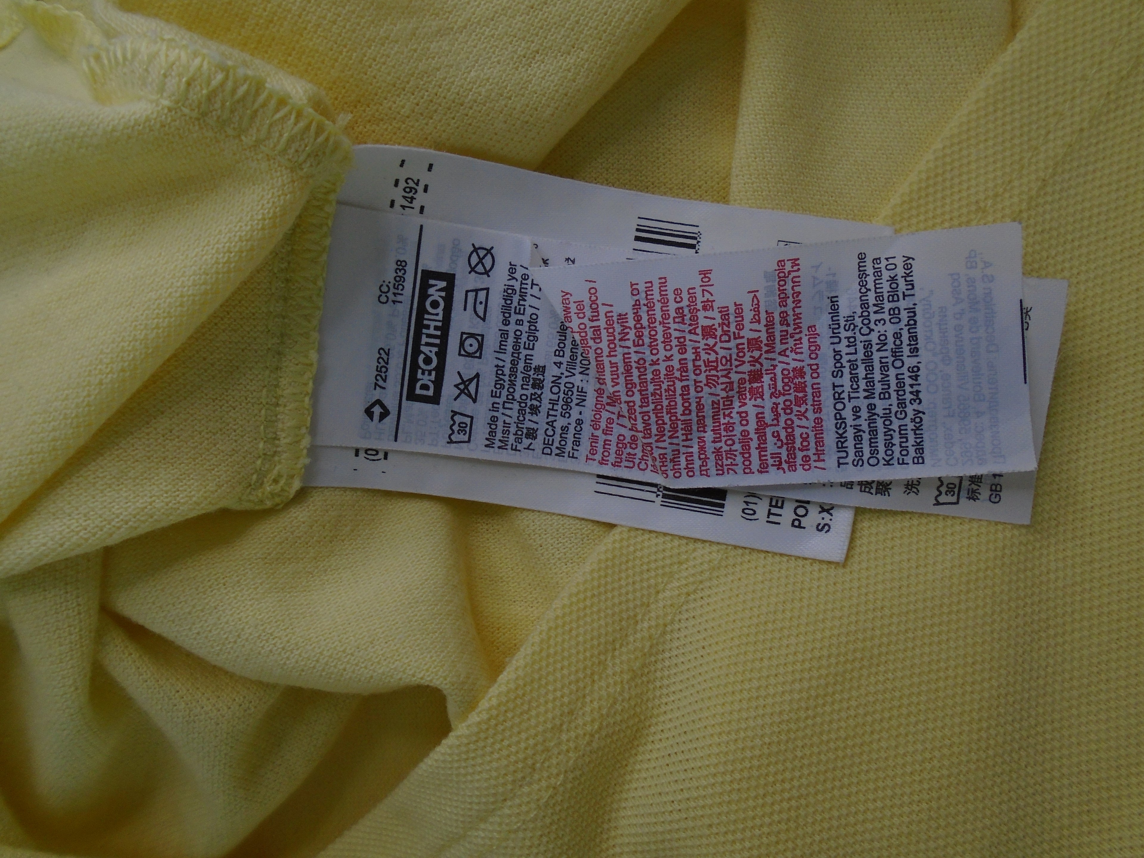 Maillot femme Decathlon. Jaune. XS. Neuf sans étiquette