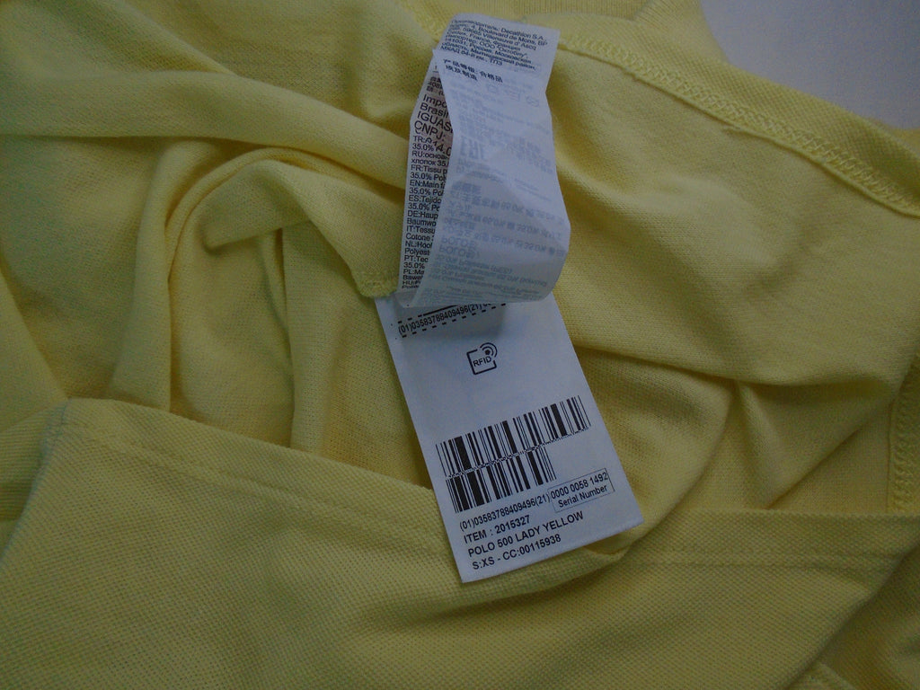 Camiseta Mujer Decathlon. Amarillo. XS. nuevo sin etiquetas