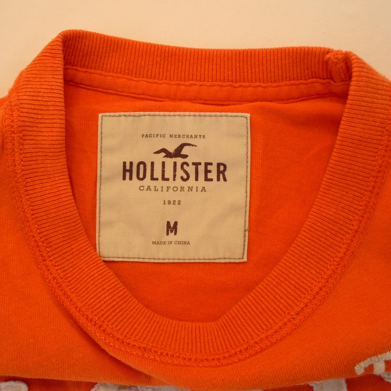 Camiseta de hombre Hollister.  Naranja.  M.Usado.  Bien