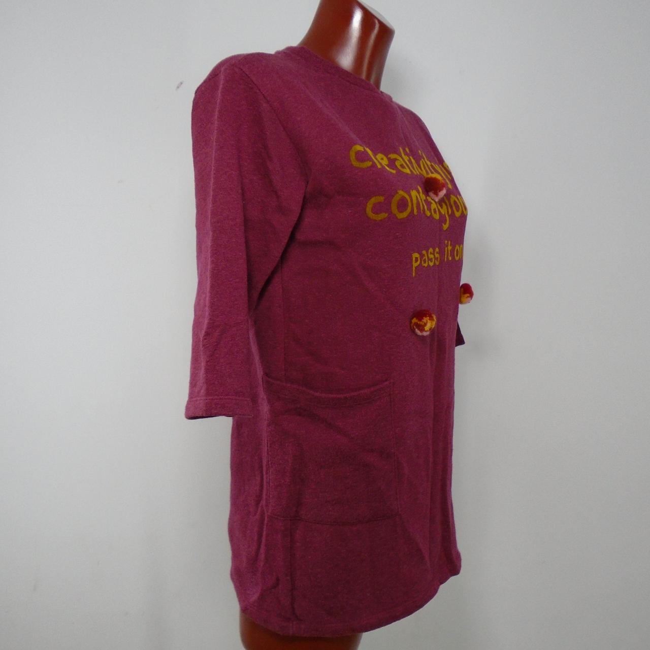 Women's T-Shirt Zara. Bordeaux. XS. Used. Satisfactory