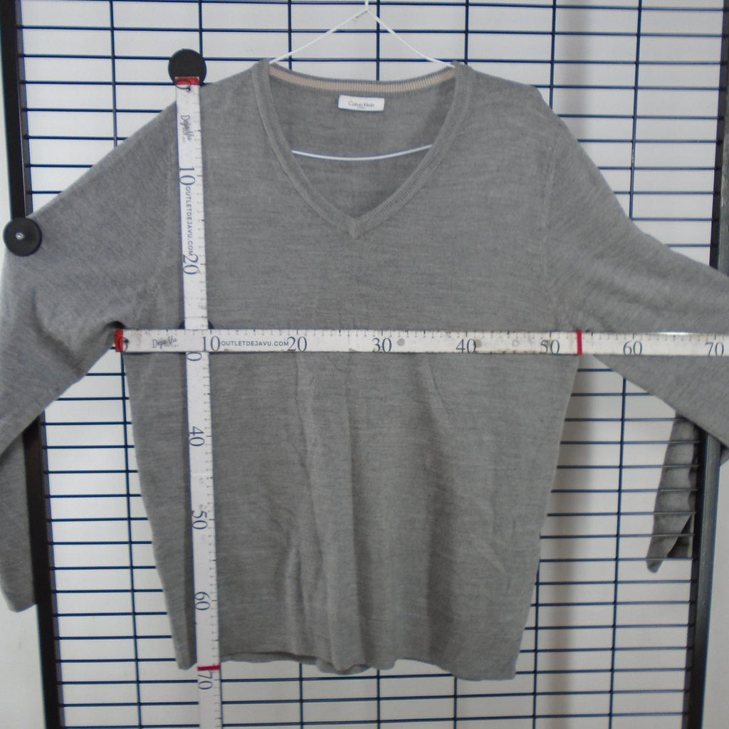 Men's Sweater Calvin Klein. Grey. XXL. Used. Good